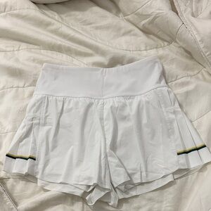 Wilson White Women's Shorts with Stripe Accents